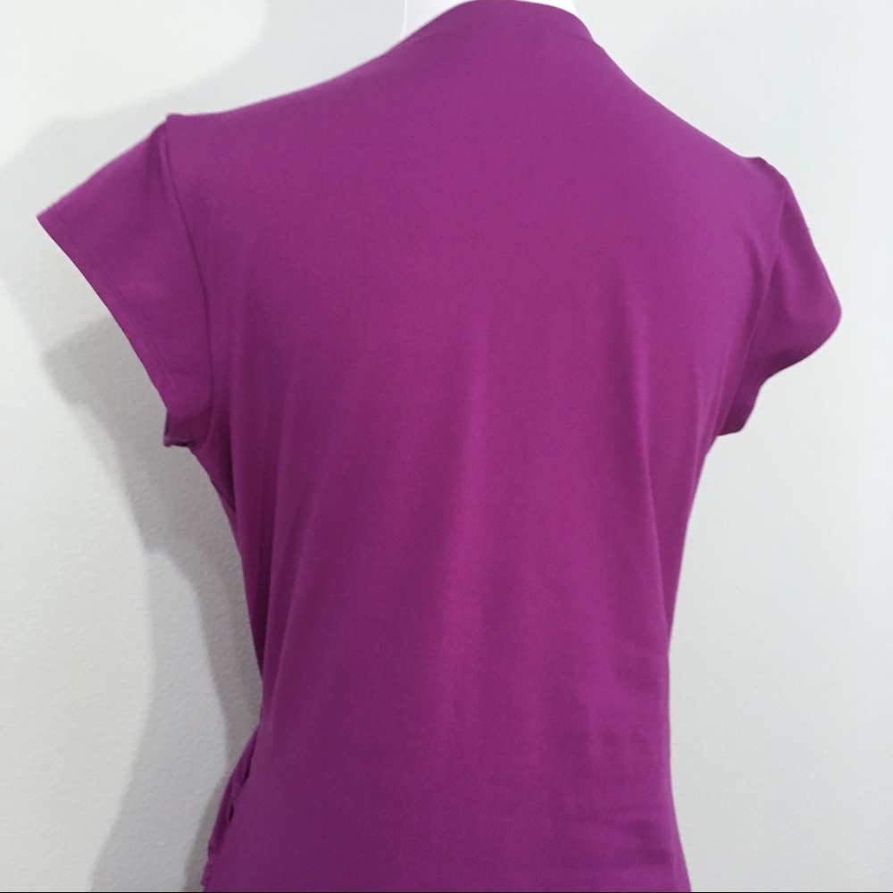 Athleta Nectar Faux Wrap Dress Purple Small Tall - Picture 11 of 15